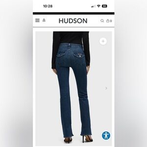 Hudson Barbara Hi-Rise Bootcut w/ Flap Jeans - size 25, Olympia